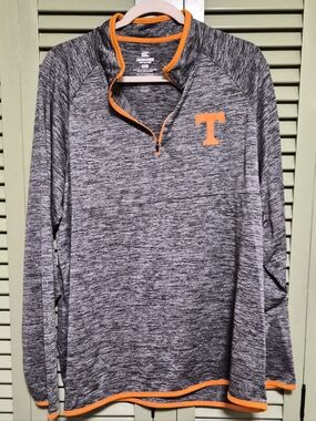 Mens Xl Colosseum Tennessee Volunteers Gray Heather 1/4 Zip Pullover